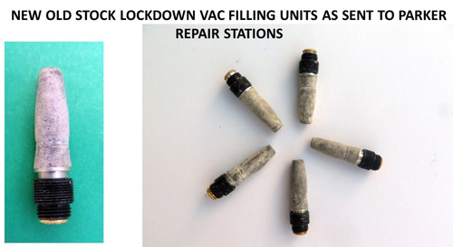PARKER VACUMATIC LOCKDOWN FILLING UNITS, STD SIZE AND OVERSIZED, NEW AND UNUSED
